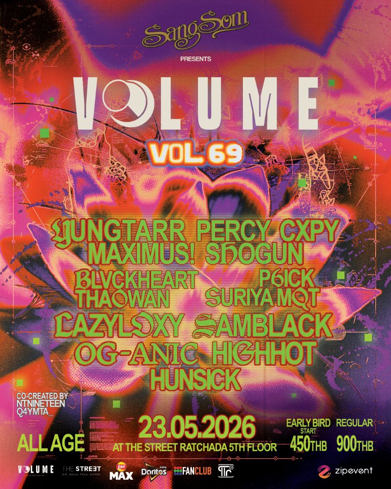 VOL.69 - SANGSOM PRESENTS VOLUME PHASE 7 : YUNGTARR + PERCY + CXPY + Maximus! + BLVCKHEART + THAOWAN + P6ICK + SURIYA MQT + LAZYLOXY + SAMBLACK + OG-ANIC + HIGHHOT + Hunsick Zipevent