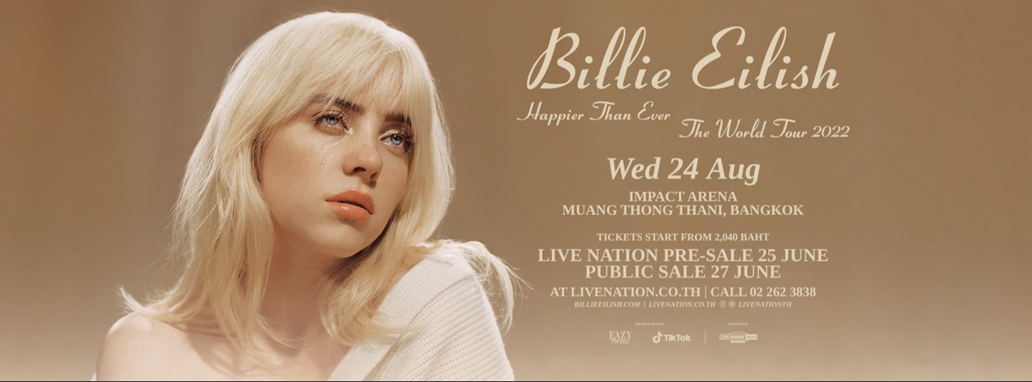 Billie Eilish “Happier Than Ever The World Tour” Zipevent