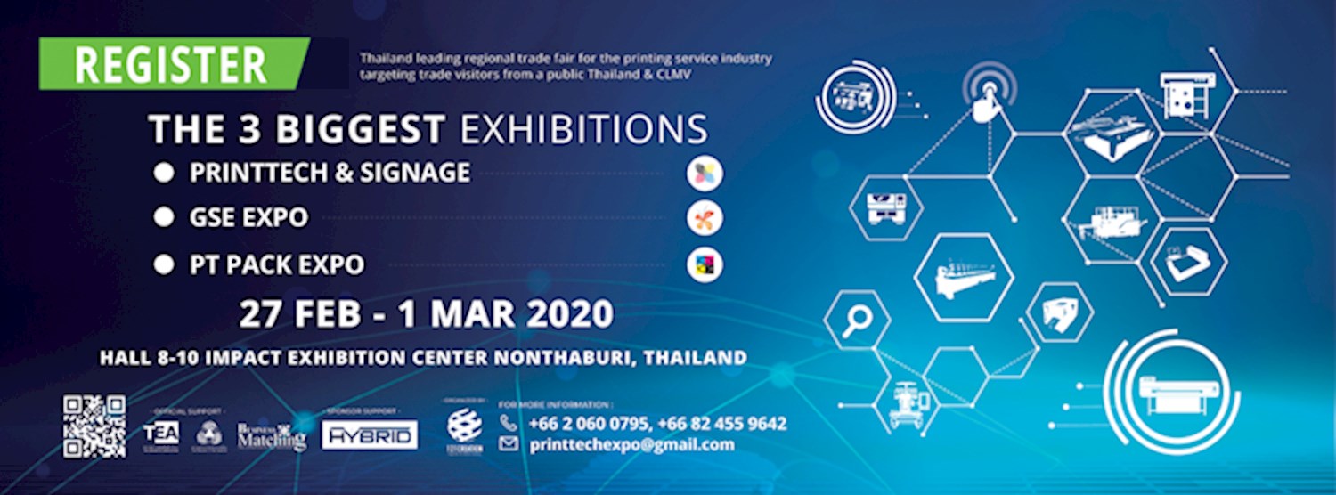 PRINTTECH & SIGNAGE, GSE EXPO, PT PACK EXPO 2020 Zipevent