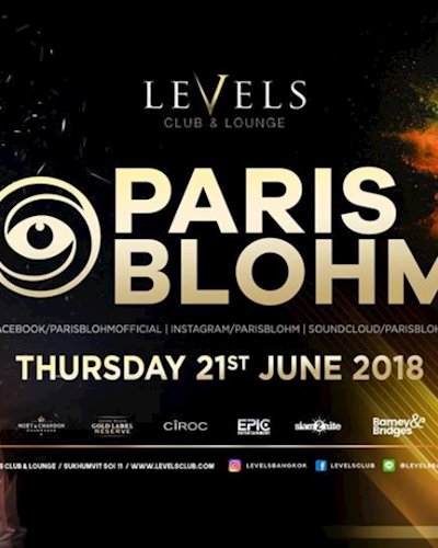PARIS BLOHM at Levels l Thursday 21st June 2018 Zipevent