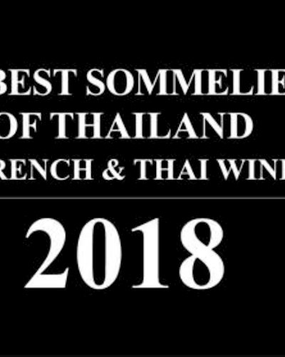5th Best Sommelier of Thailand in French & Thai Wines 2018 Zipevent