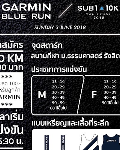 Garmin Blue Run Sub1 10K 2018 Zipevent