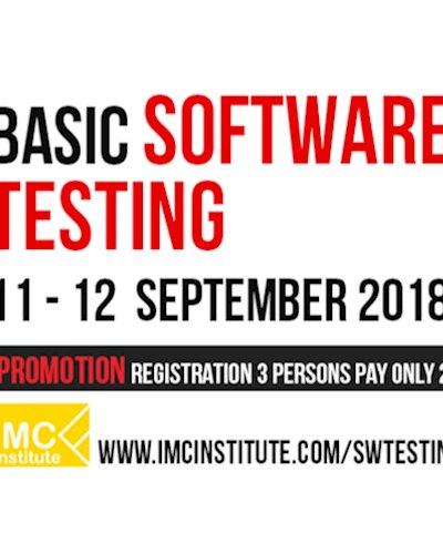 🎯🎯 หลักสูตร Basic Software Testing วันที่ 11 - 12 กันยายน 2018 📣📣📣 พิเศษมาอบรม 3 ท่าน ชำระค่าอบรมเพียง 2 ท่าน 🎯🎯 Zipevent