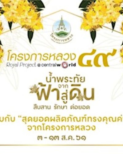 โครงการหลวง ๔๙ น้ำพระทัย จากฟ้าสู่ดิน Zipevent