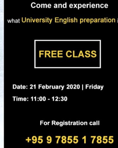 Come and experience what University English preparation is like! Zipevent