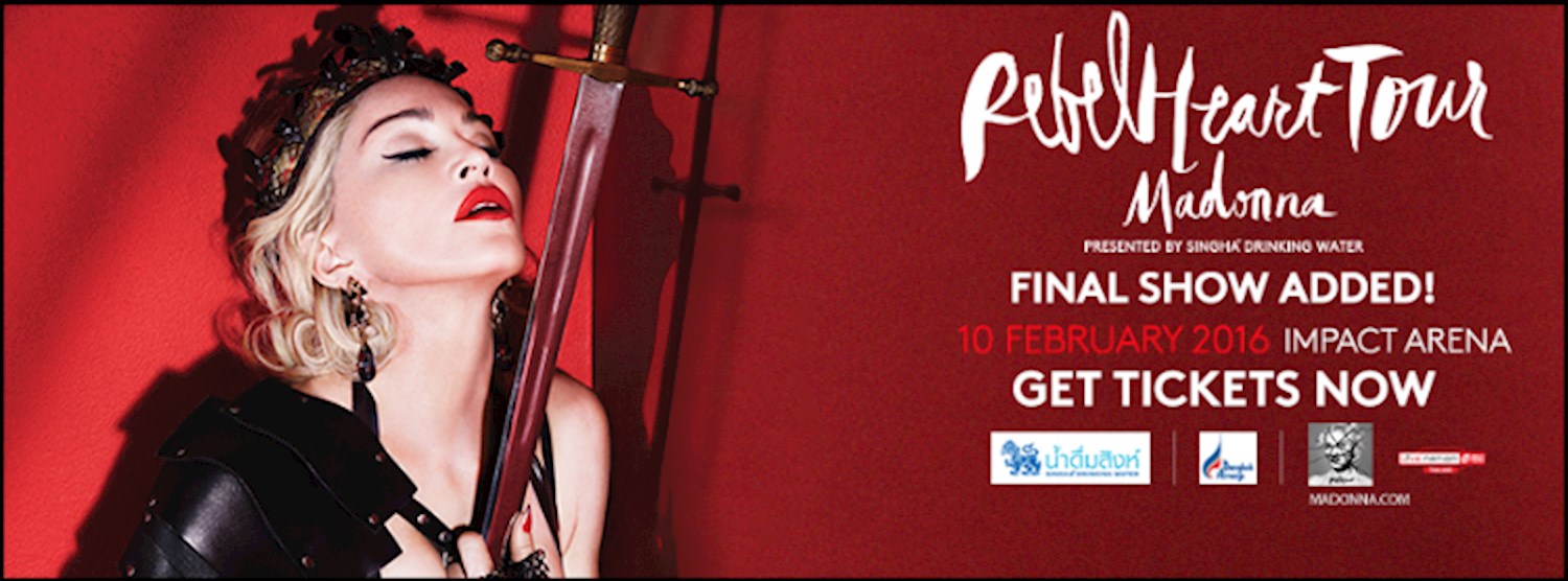 Madonna Rebel Heart Tour Bangkok presented by Singha Drinking Water Zipevent