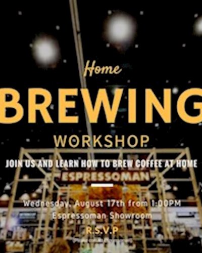 SCS Home Brewing Workshop with Espressoman Zipevent