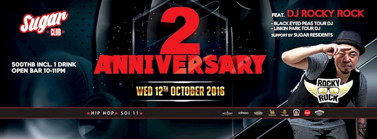 SUGAR 2 YEAR Anniversary w/ DJ ROCKY ROCK Zipevent