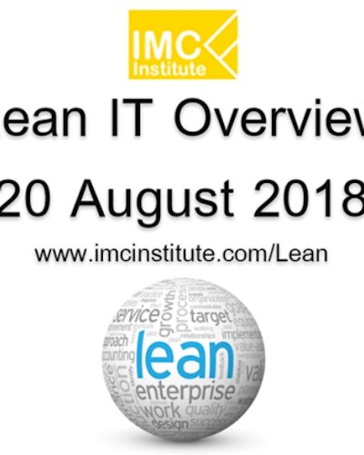 Lean IT Overview 20 สิงหาคม 2018     Zipevent