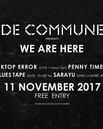 De Commune Presents "We Are Here" Zipevent