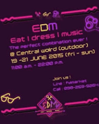 E.D.M. (Eat Dress Music) Zipevent