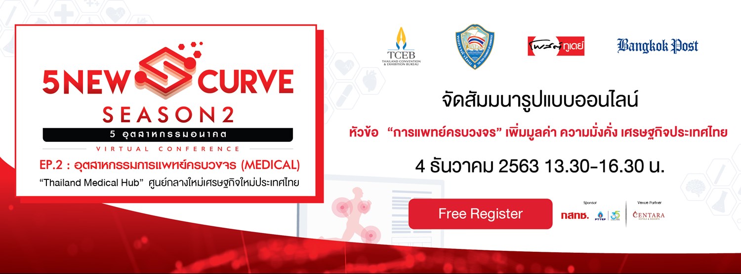โครงการ Webinar สัมมนาออนไลน์ 5 New S-Curve Series 2 Medical Hub Zipevent