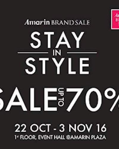 Amarin Brand Sale : Stay in Style Sale Up To 70% Zipevent
