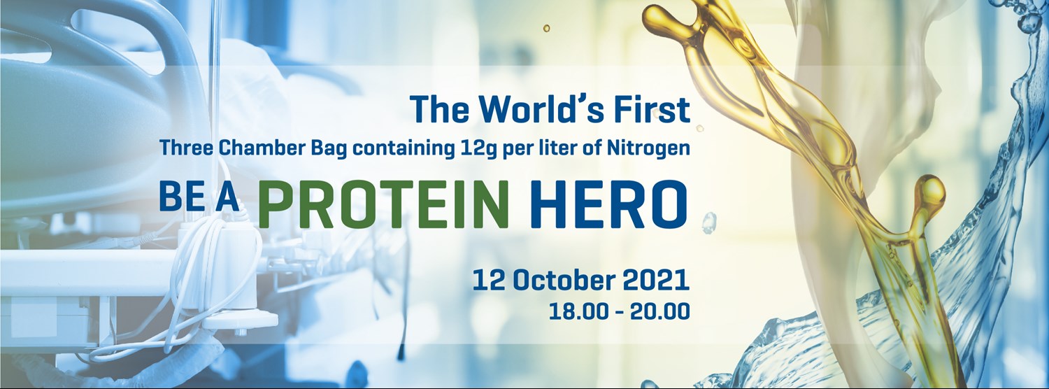 The World’s First Three Chamber Bag containing 12g per liter of Nitrogen "BE A PROTEIN HERO" Zipevent