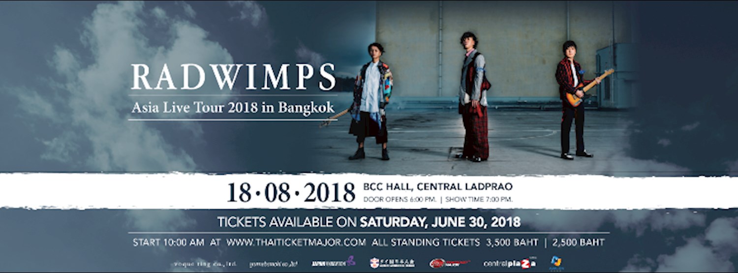 Radwimps Asia Live Tour 2018 in Bangkok Zipevent