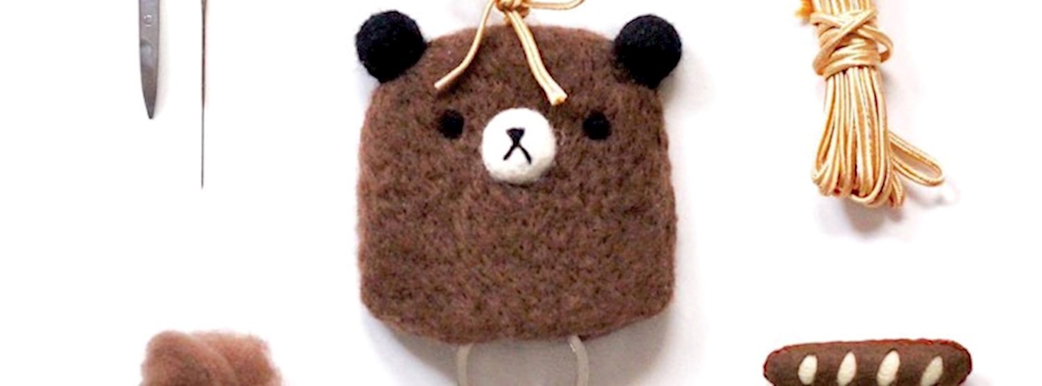 Needle felting key case (Level1) by Lookplu8 Zipevent