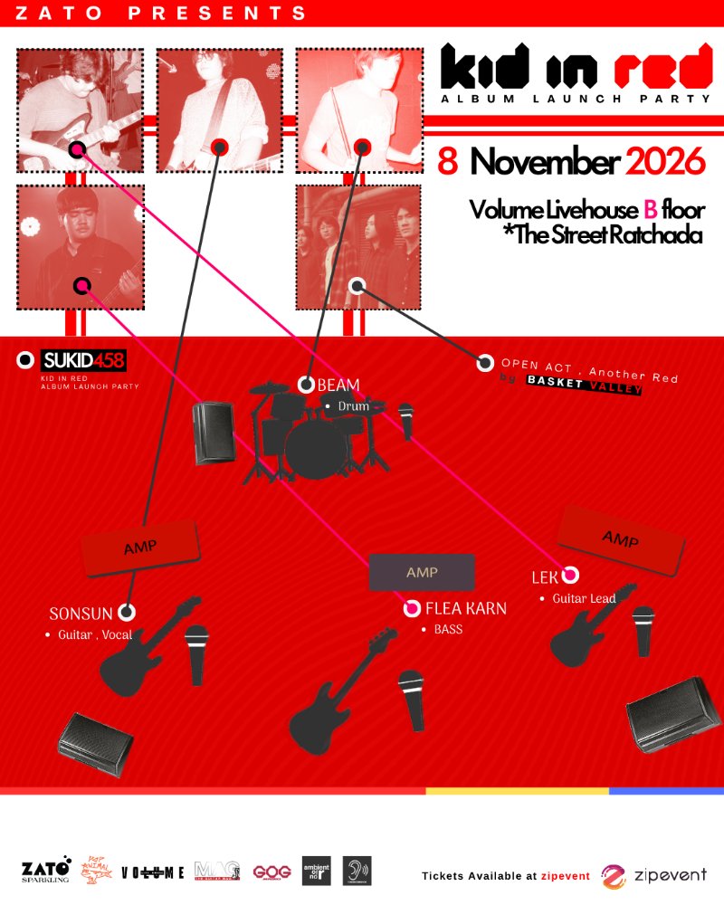 ZATO PRESENTS SUKID458 : "KID IN RED" ALBUM LAUNCH PARTY Zipevent