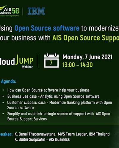 CloudJump Webinar: Using Open Source to Modernize Your Business with AIS Open Source Service Support Zipevent