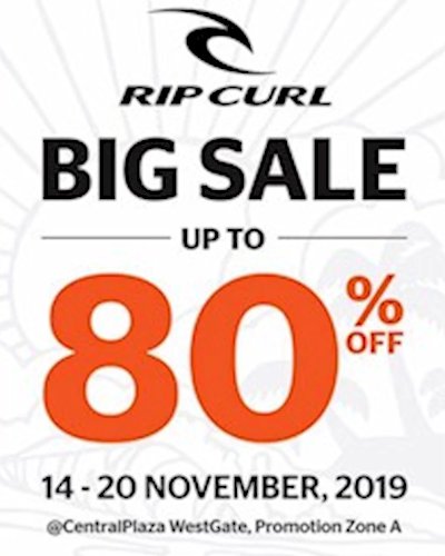 Rip Curl Big Sale up to 80% off Zipevent