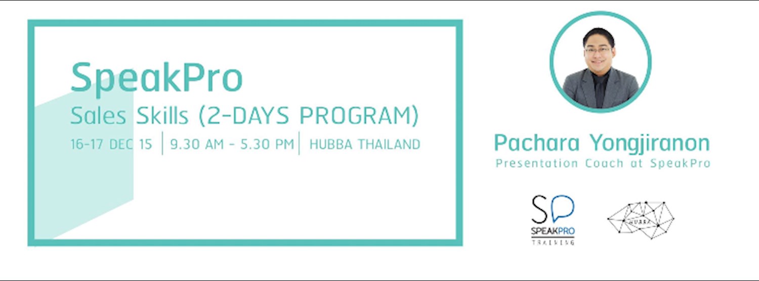  SpeakPro : Sales Skills (2 Days Program) Zipevent