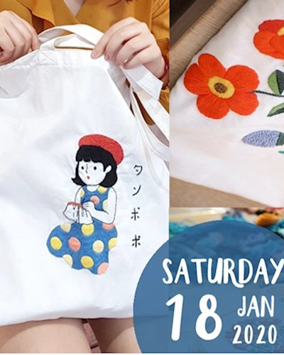 Embroidery For Beginner (on tote bags) Zipevent
