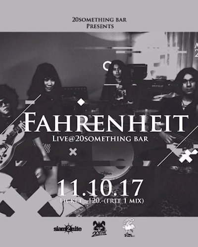 FAHRENHEIT live  @20somethingba Zipevent