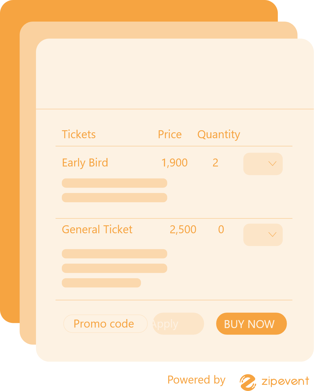 Online Ticket Selling Widget