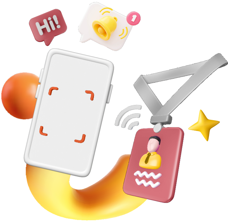 Illustration of digital namecard