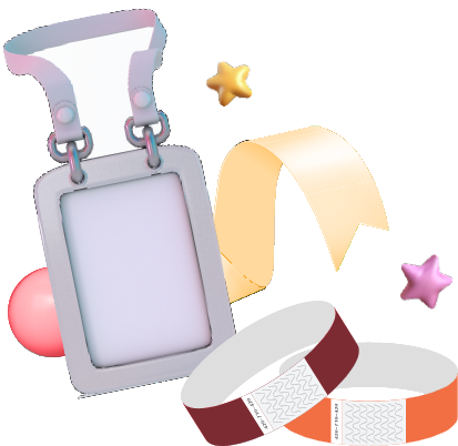 Illustration represent custom event badge design