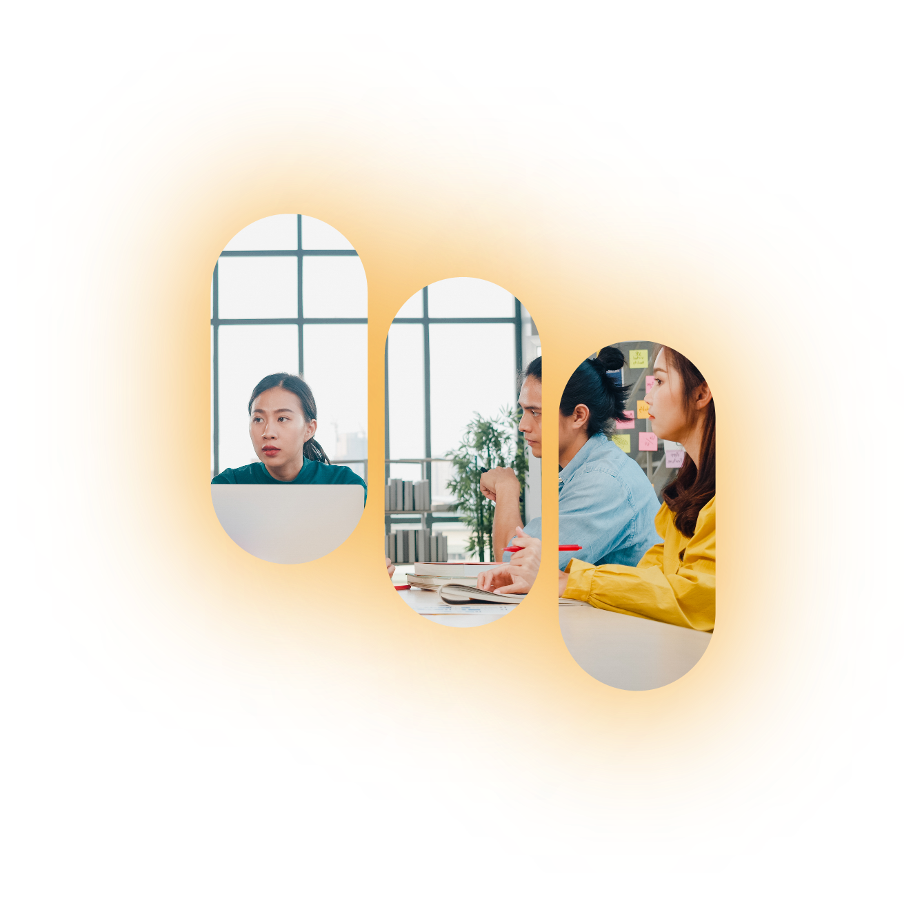 Image panels representing event planning