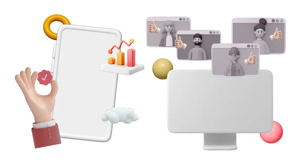 Illustration represent online live stream features