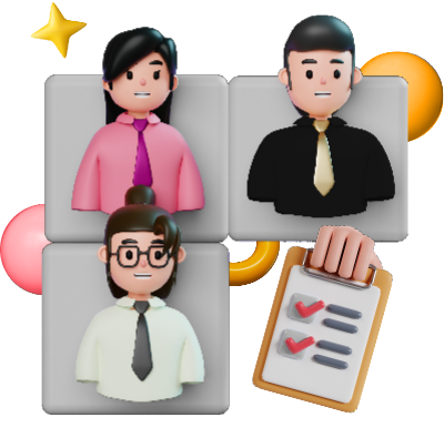 Illustration represenะ event staff recruitment